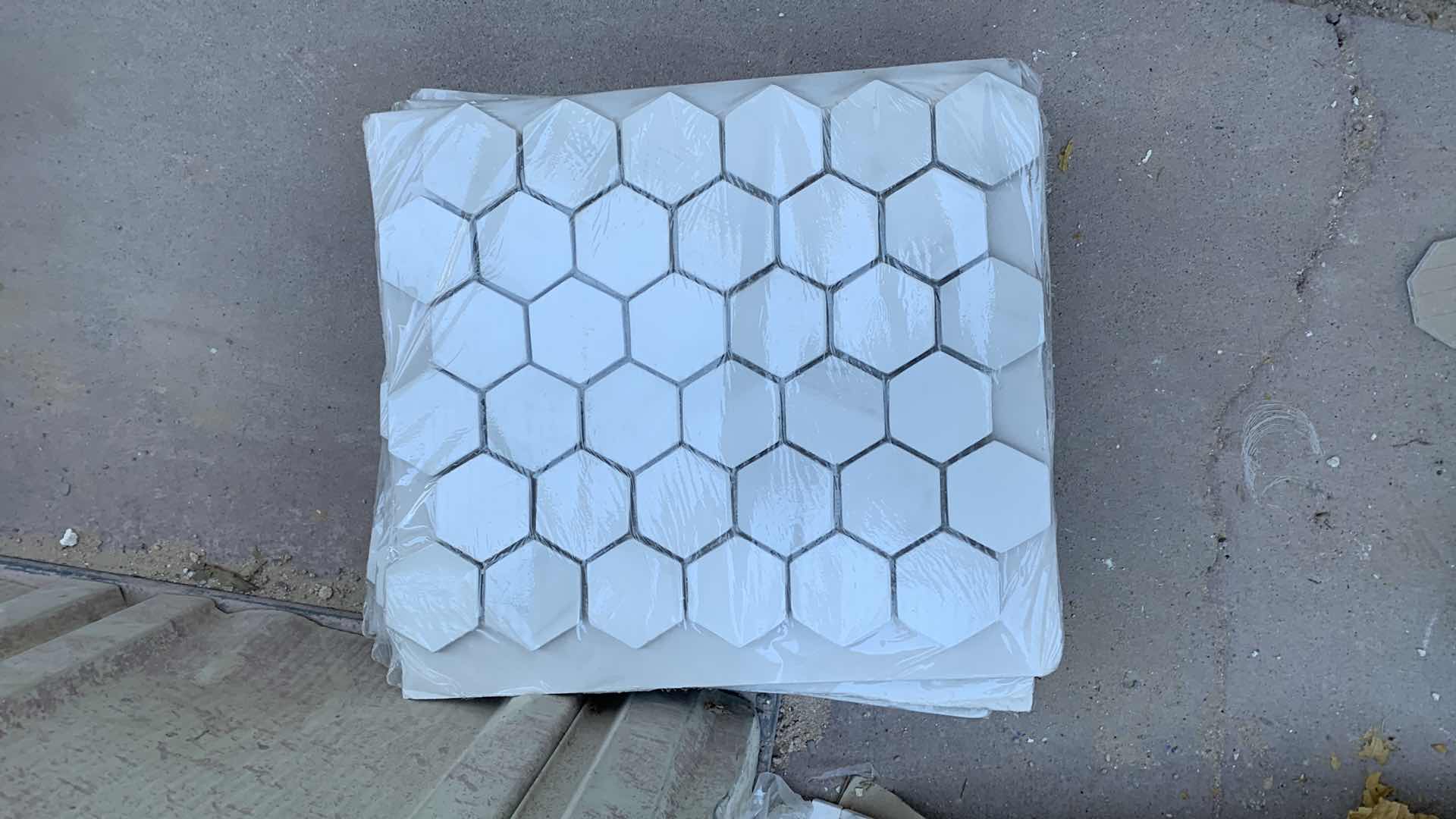 Photo 1 of 6-12” X 12” 2” X 2” HEX TILE SHEETS