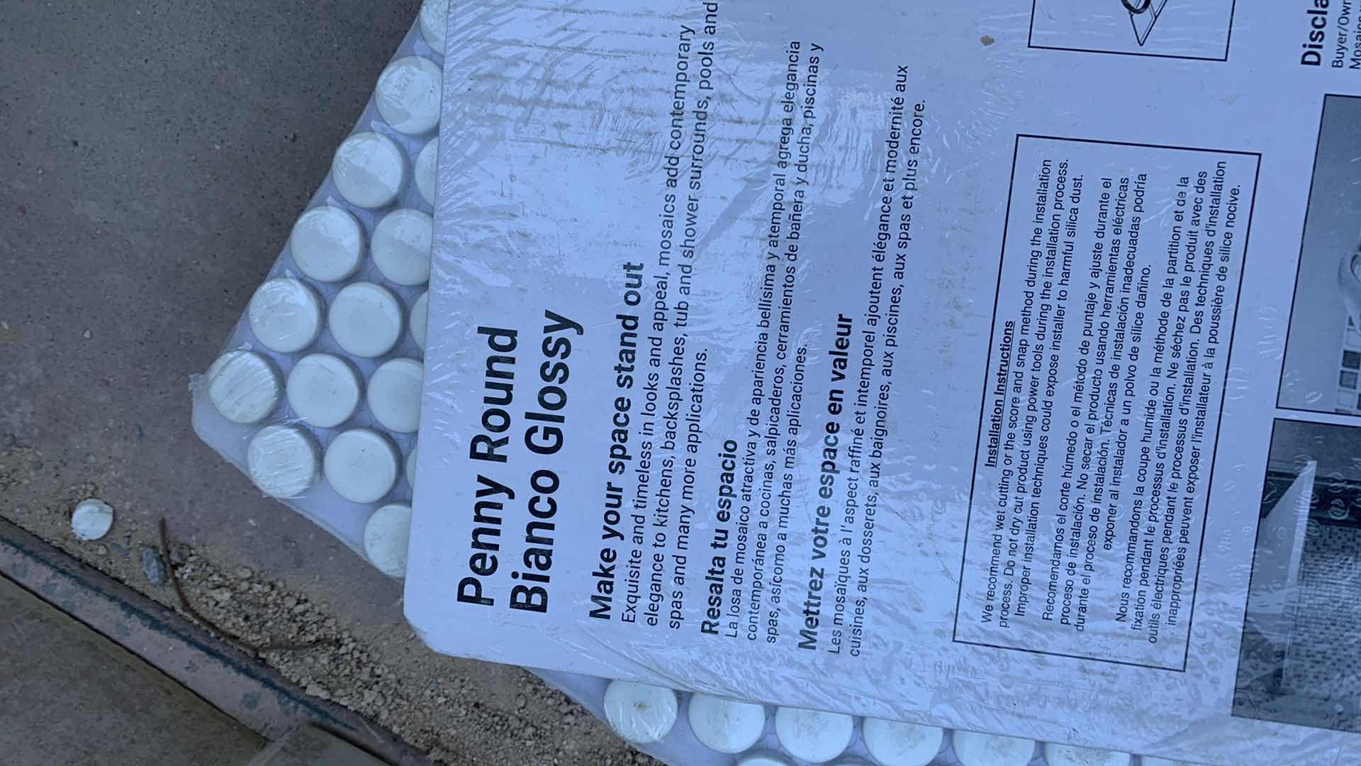 Photo 1 of 7-12” X 12” ROUND BUTTON TILE SHEETS