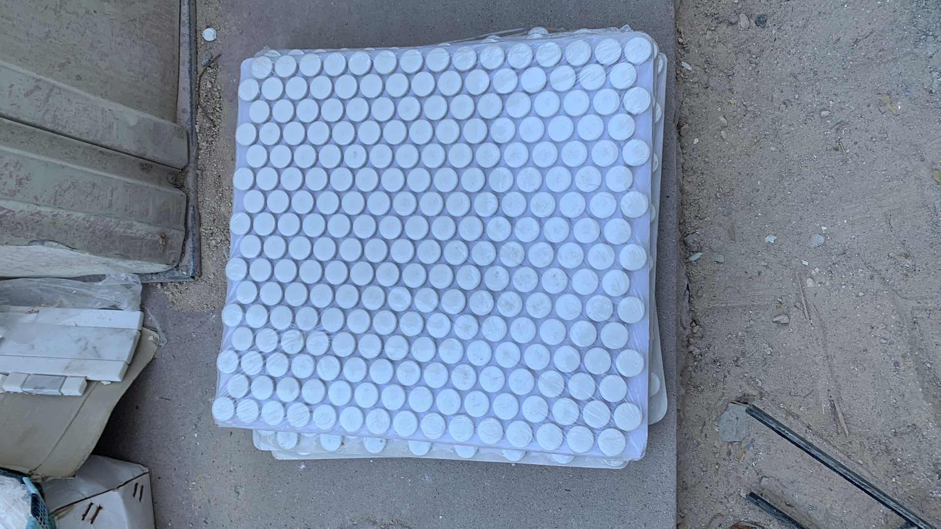 Photo 1 of 7-12” X 12” ROUND BUTTON TILE SHEETS