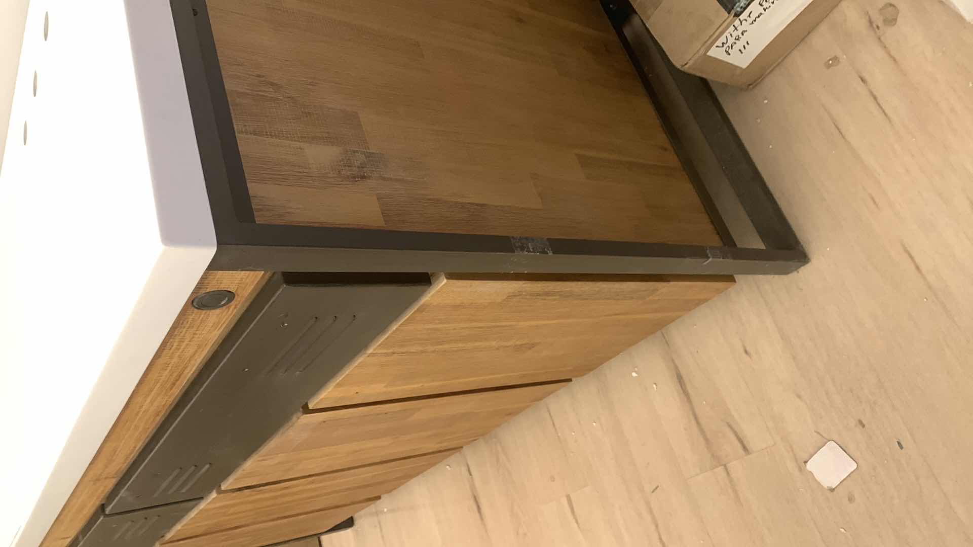 Photo 1 of IRONDALE 2 SINK SOLID ACACIA WOOD, MARBLE TOP, BATHROOM VANITY 61” X 22' H 34" 200LBS