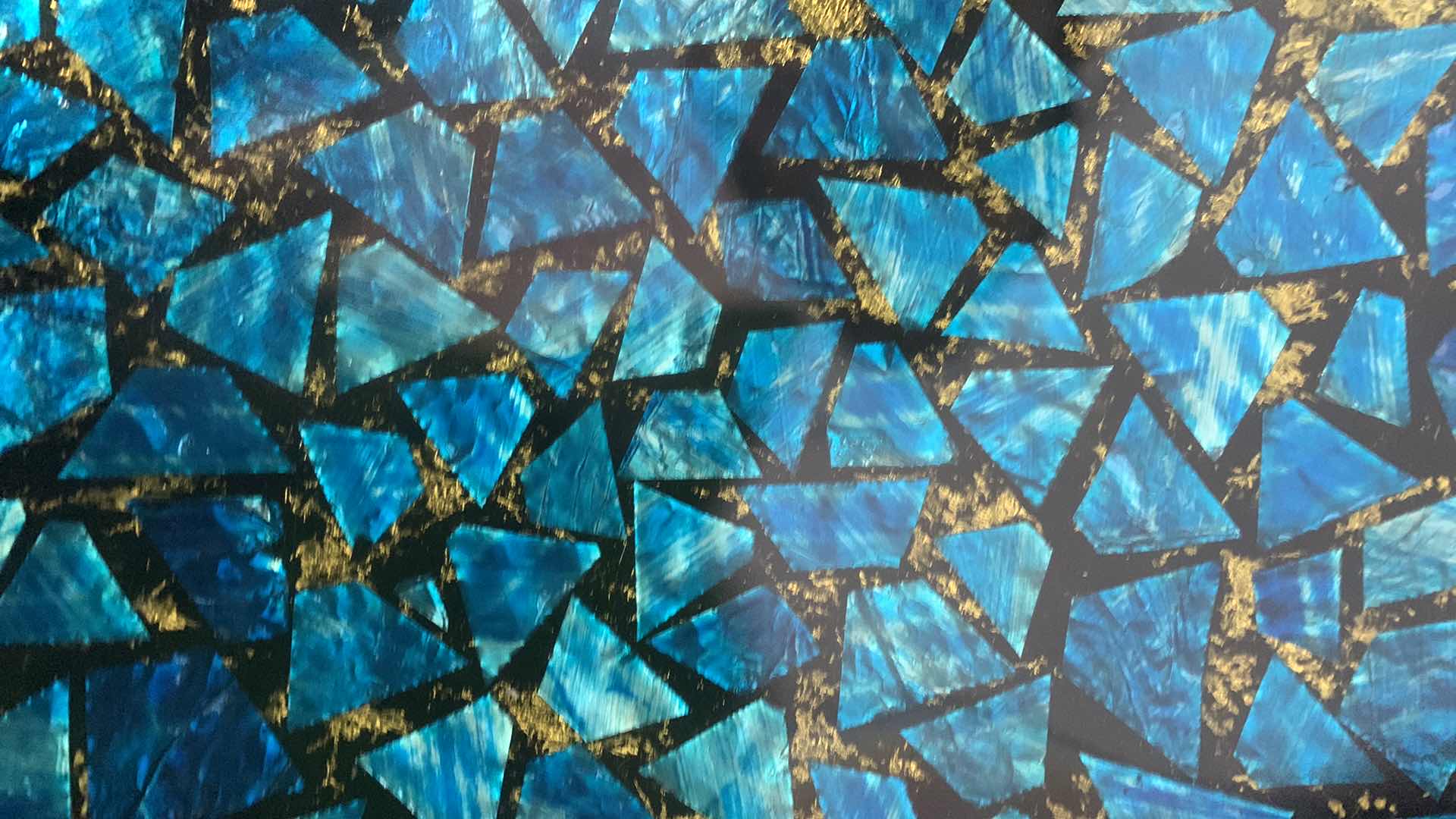 Photo 1 of BLUE MOSAIC GLASS VESSEL SINK 16.5” WIDE