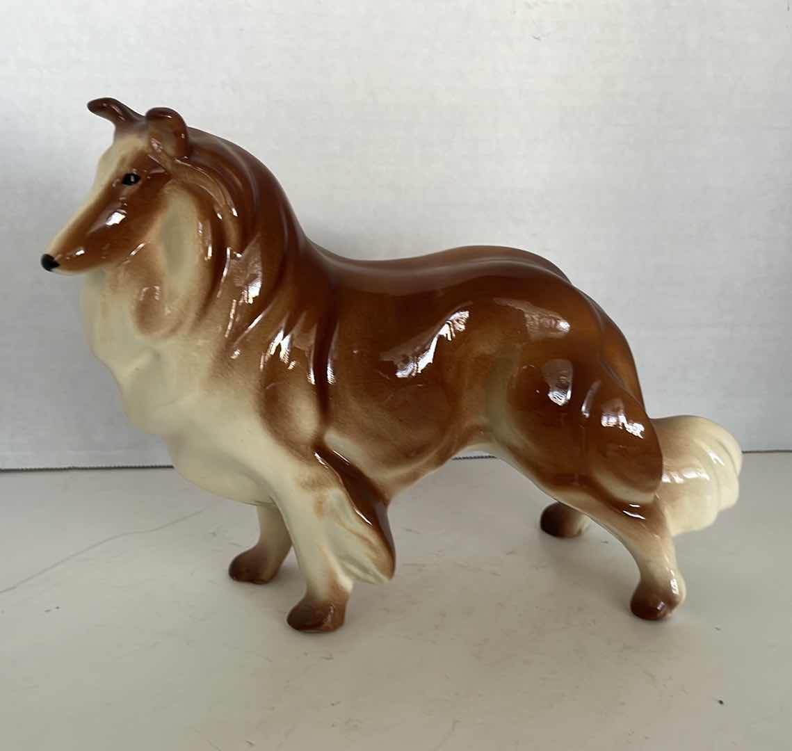 Photo 1 of 11” X 8” VINTAGE CERAMIC COLLIE