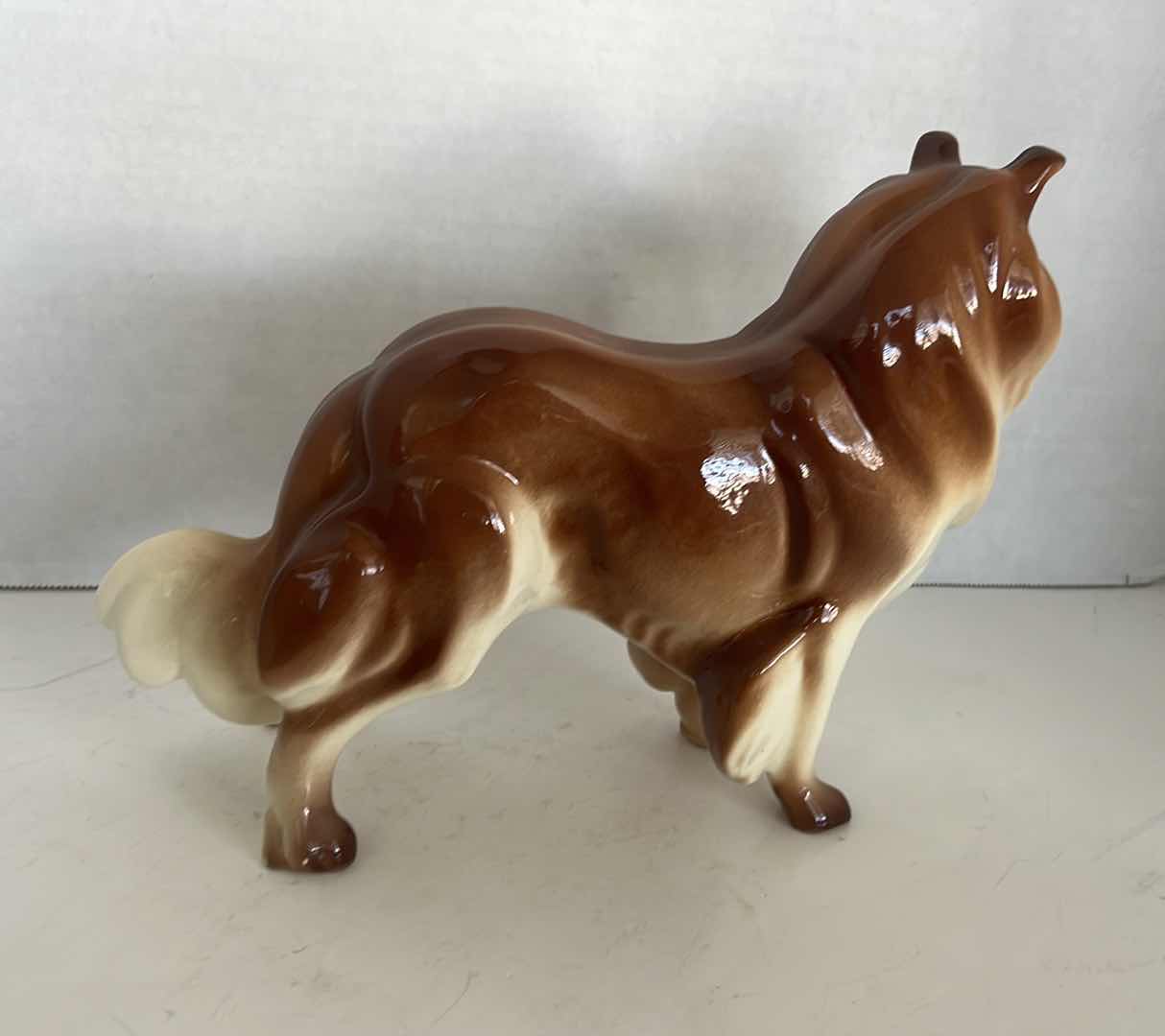 Photo 1 of 11” X 8” VINTAGE CERAMIC COLLIE