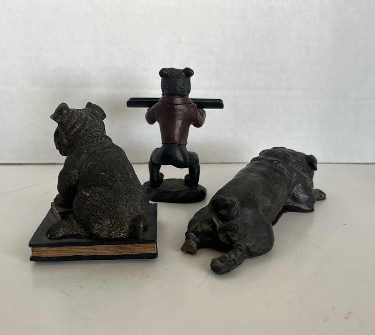 Photo 1 of 3-BULLDOG FIGURINES LARGE 7”L