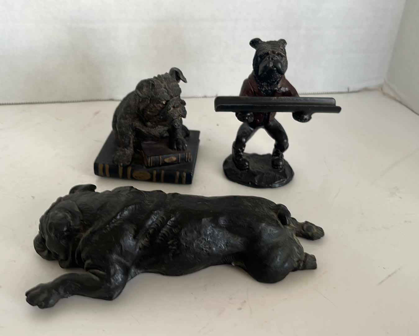 Photo 3 of 3-BULLDOG FIGURINES LARGE 7”L