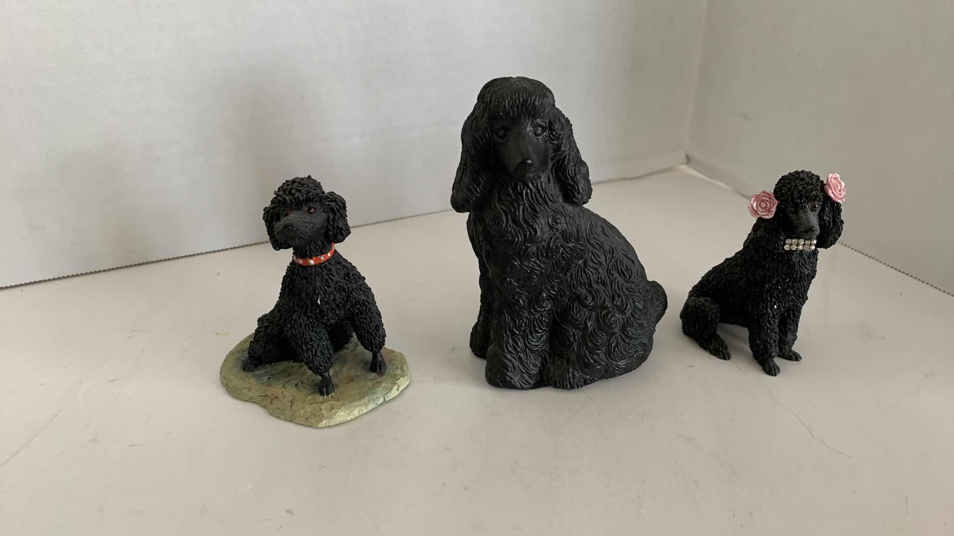 Photo 1 of 3-POODLE STATUES LARGEST IS 5” TALL