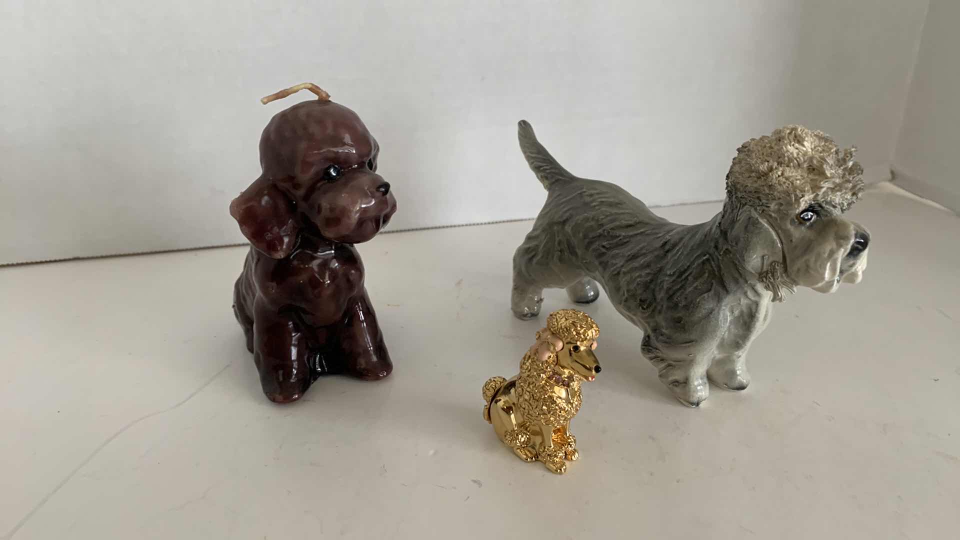 Photo 1 of 3-POODLE STATUES TALLEST IS 4”