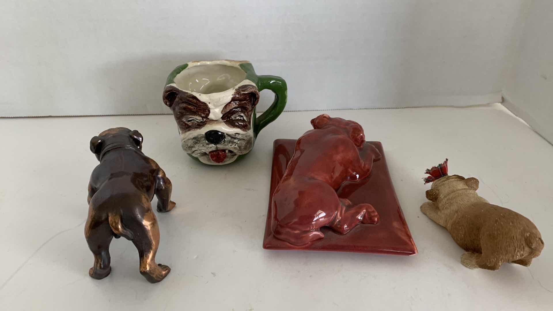 Photo 4 of 4-BULLDOG STATUES TALLEST IS 3”