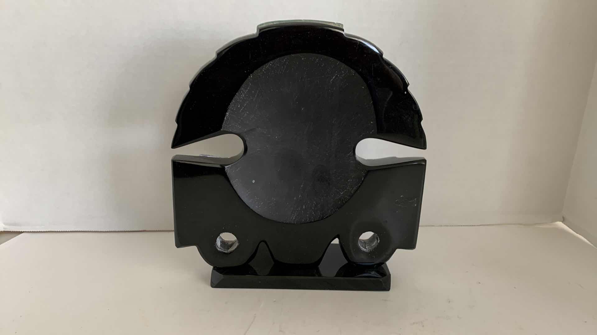 Photo 1 of OBSIDIAN AND ABALONE SHELL AZTEC SUN GOD SCULPTURE 9” TALL