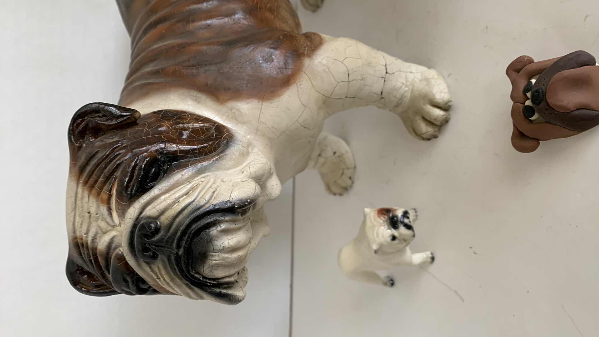 Photo 1 of 4-BULLDOG STATUES TALLEST IS 8.5” TALL