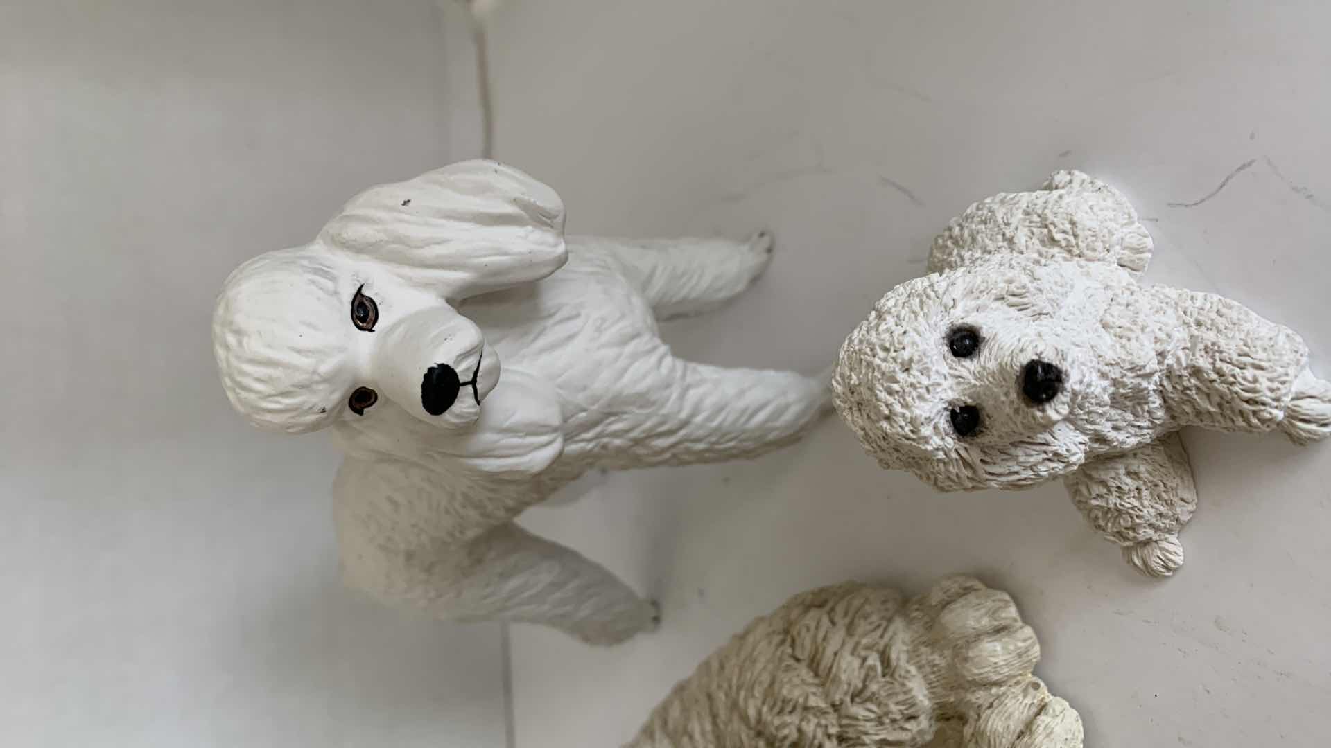 Photo 1 of 4-POODLE STATUES TALLEST IS 7”