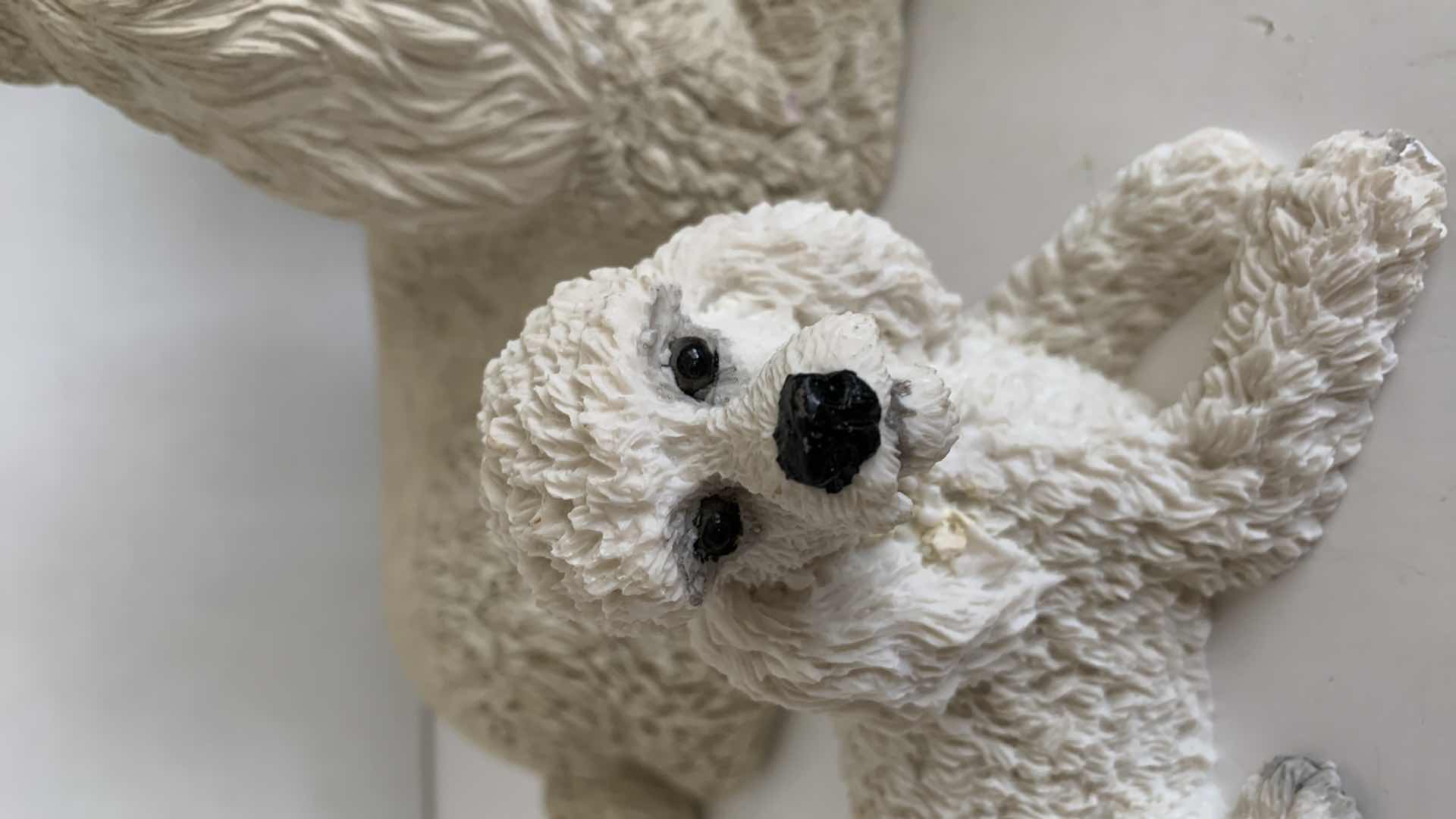 Photo 1 of 4-POODLE STATUES TALLEST IS 7”