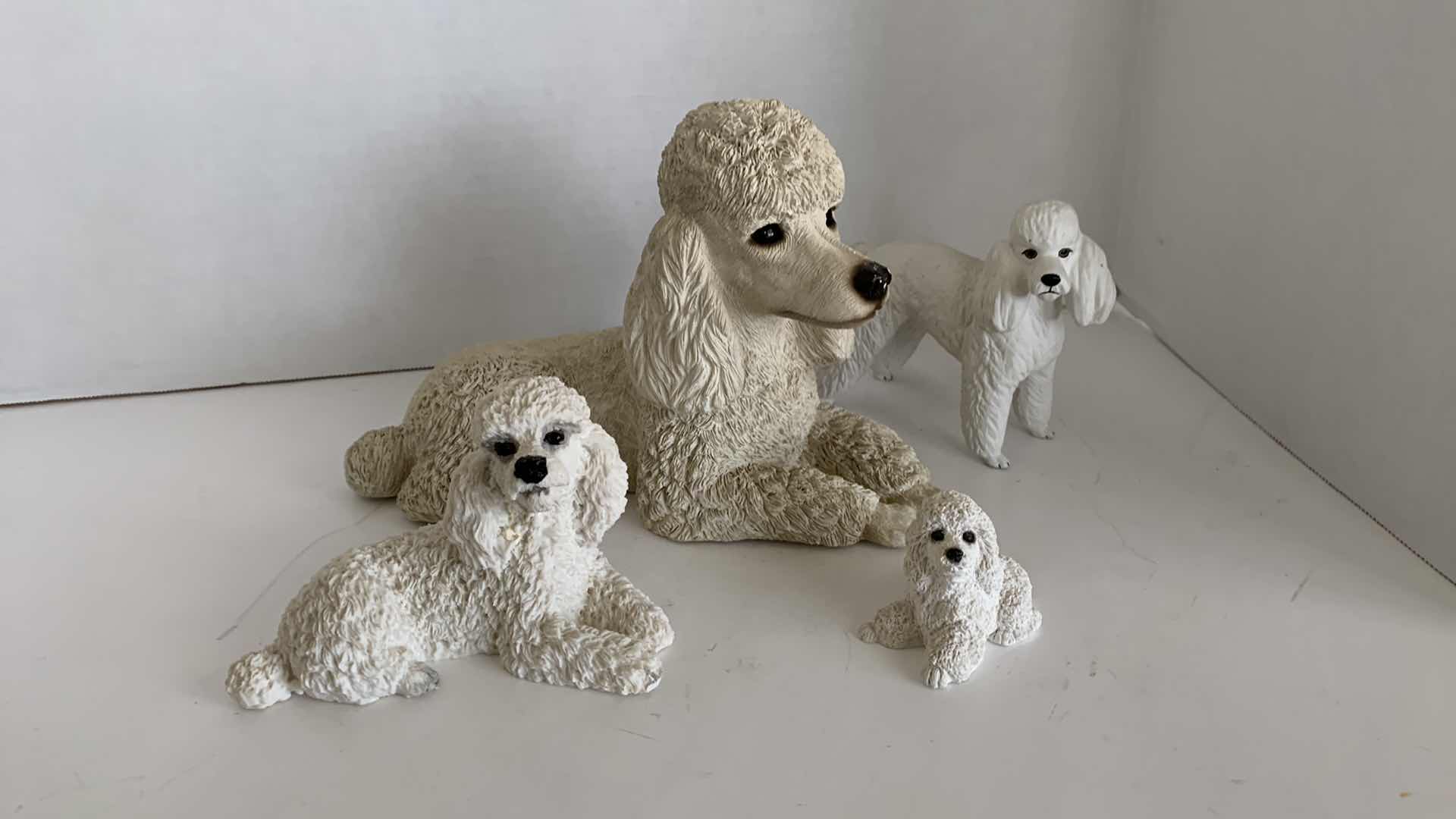 Photo 1 of 4-POODLE STATUES TALLEST IS 7”