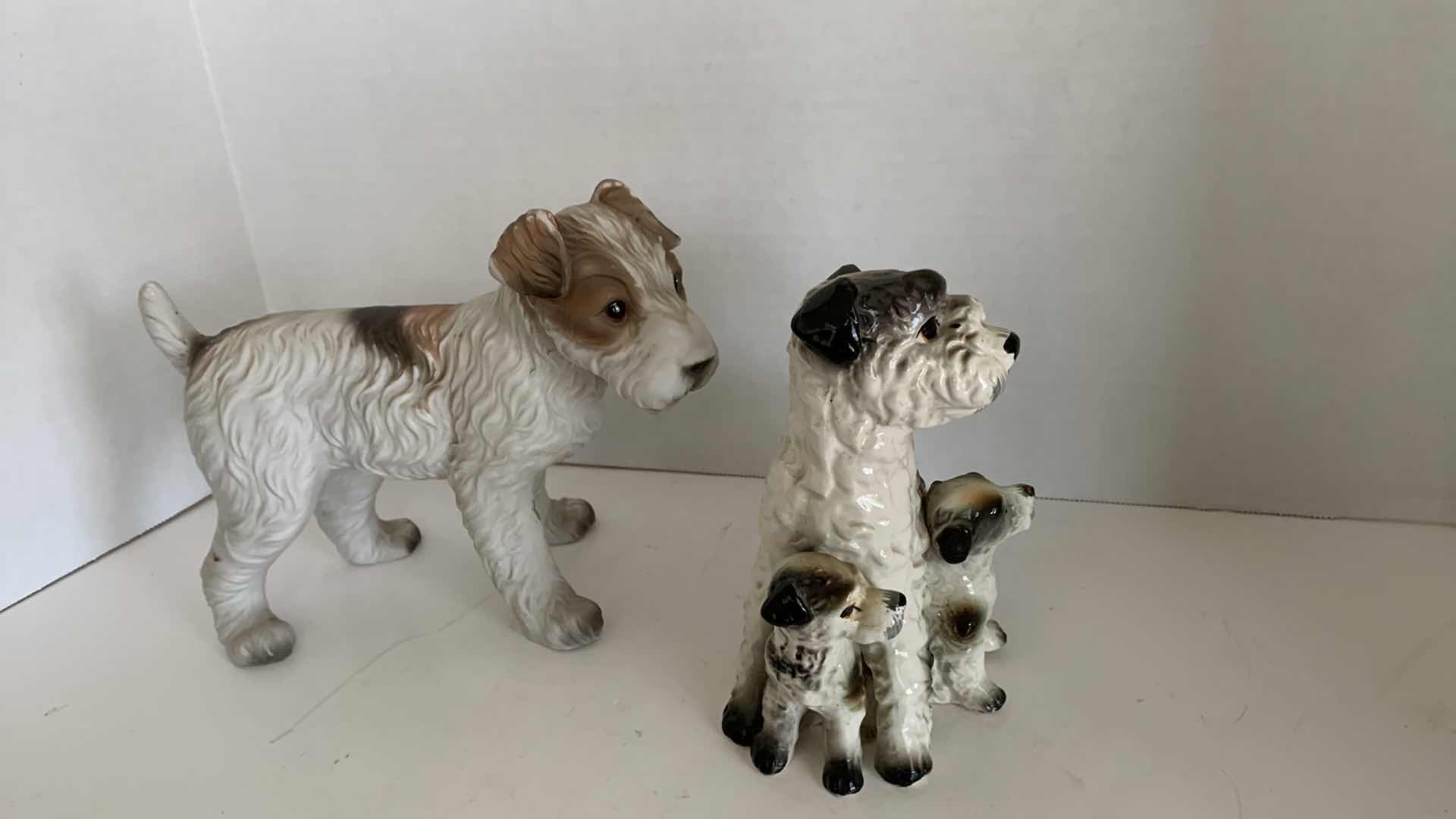 Photo 3 of 2-TERRIER DOG STATUES, TALLEST IS 7”