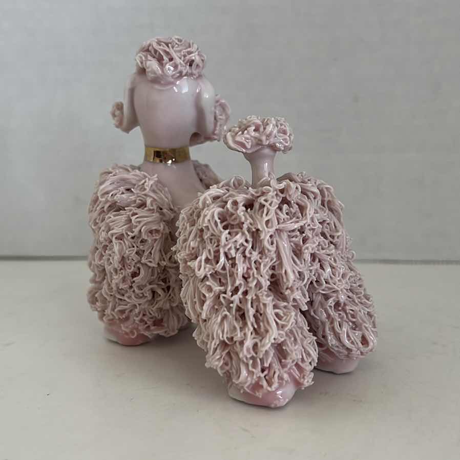 Photo 1 of 1960s VINTAGE KREISS PINK SPAGHETTI PINK POODLE DOG 4”