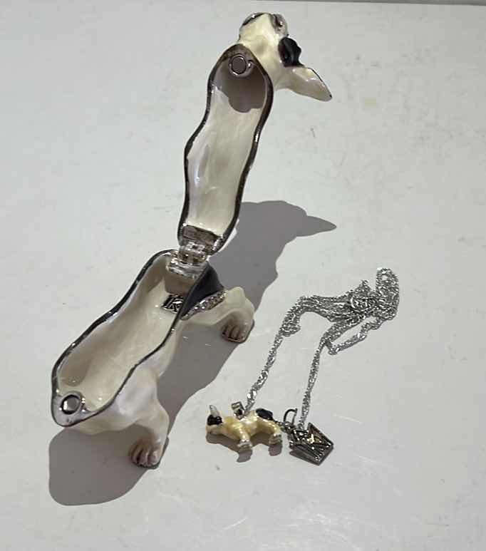 Photo 2 of BULLDOG AND FRENCH BULLDOG TRINKET WITH MATCHING NECKLACE 2.5”