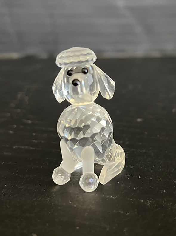 Photo 1 of CRYSTAL POODLE FIGURINE 1.5”