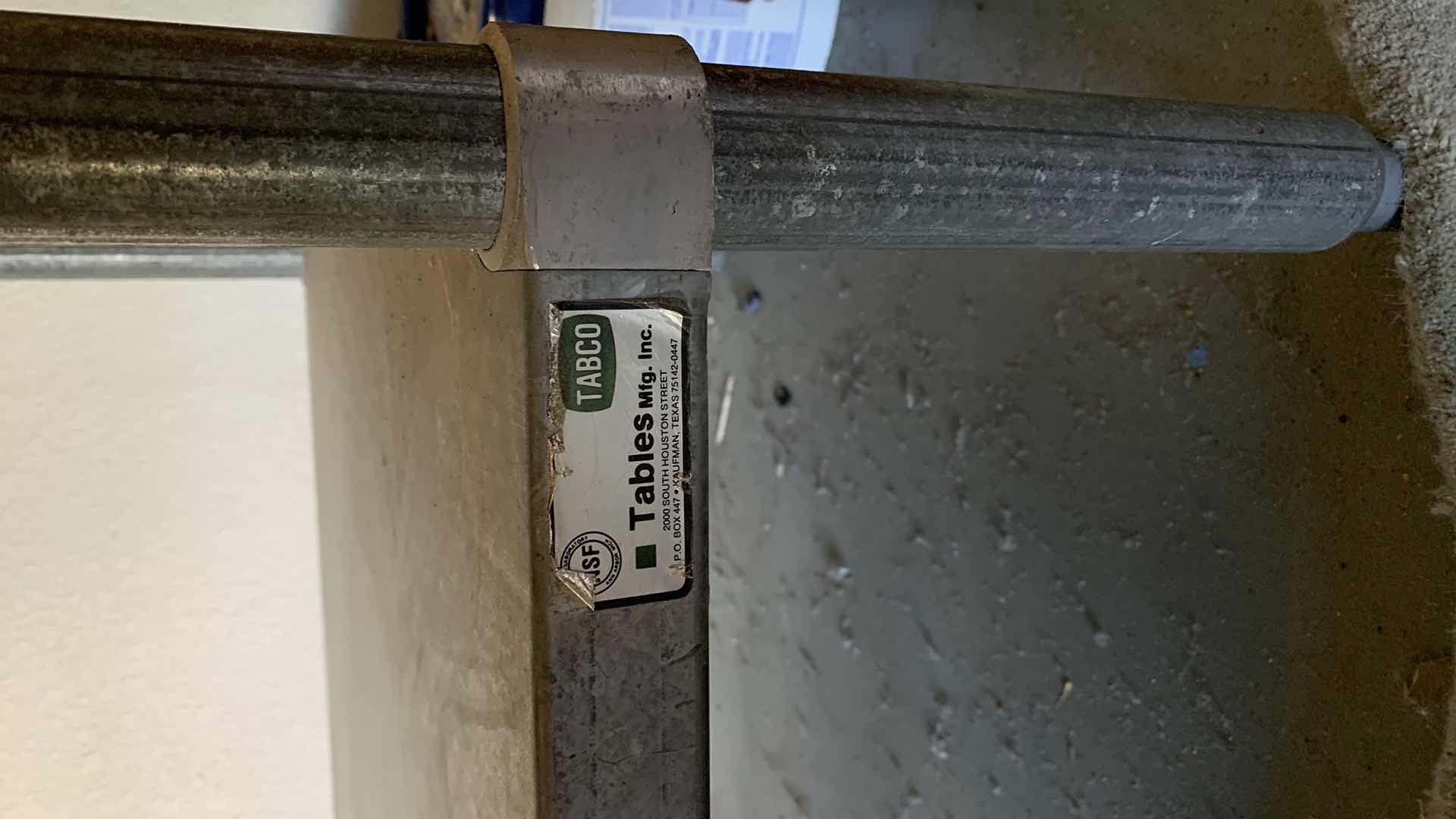 Photo 4 of TABCO STAINLESS STEEL TOP METAL UTILITY TABLE 72” X 30” H 34”