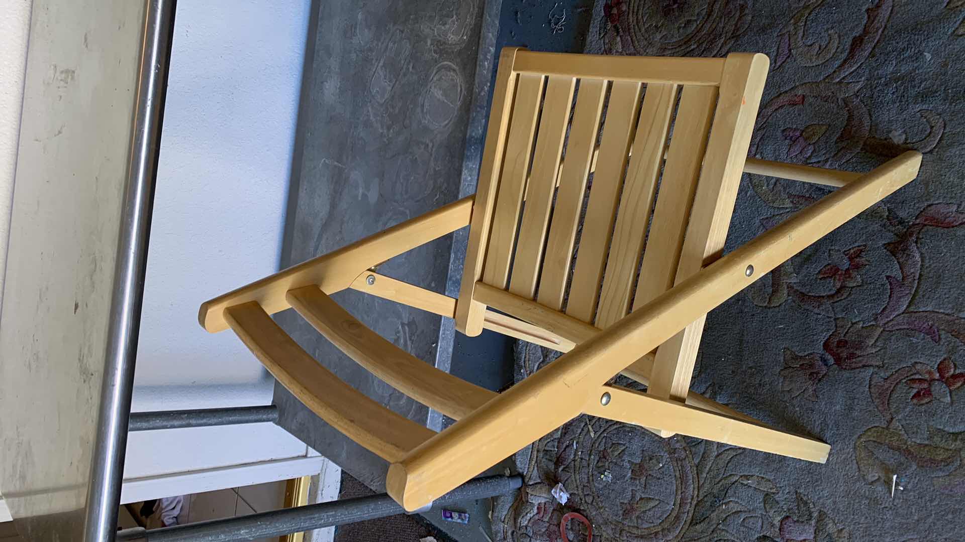 Photo 1 of 3-WOODEN FOLDING CHAIRS.