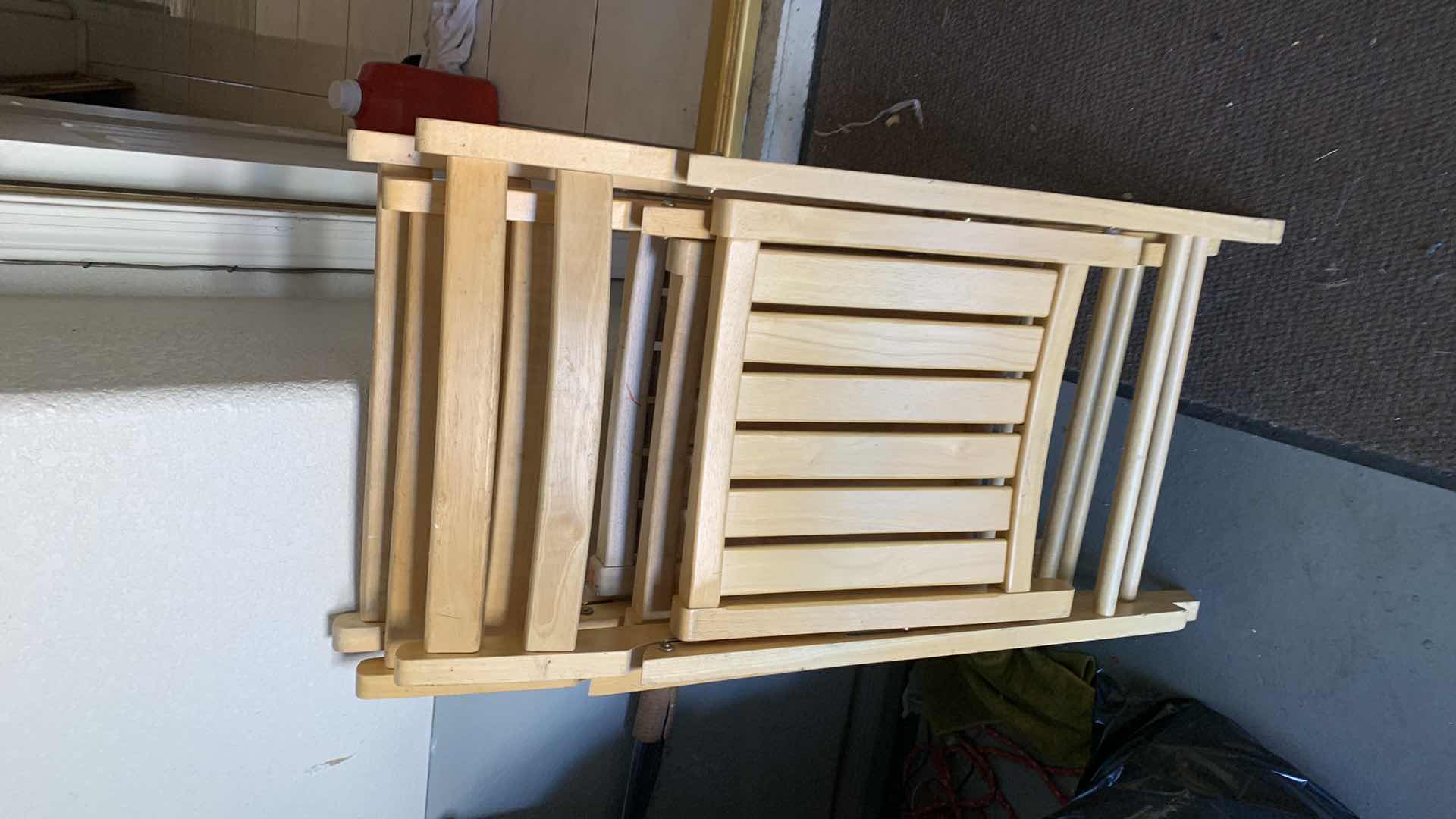 Photo 1 of 3-WOODEN FOLDING CHAIRS.