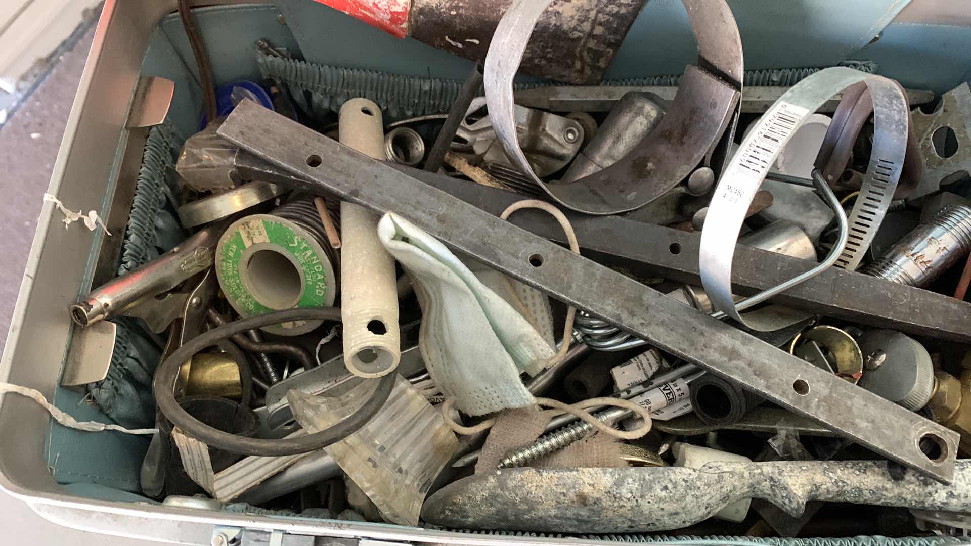 Photo 4 of TOOL BOXES WITH ASSORTED TOOLS, DRILL BITS, HAMMERS ETC