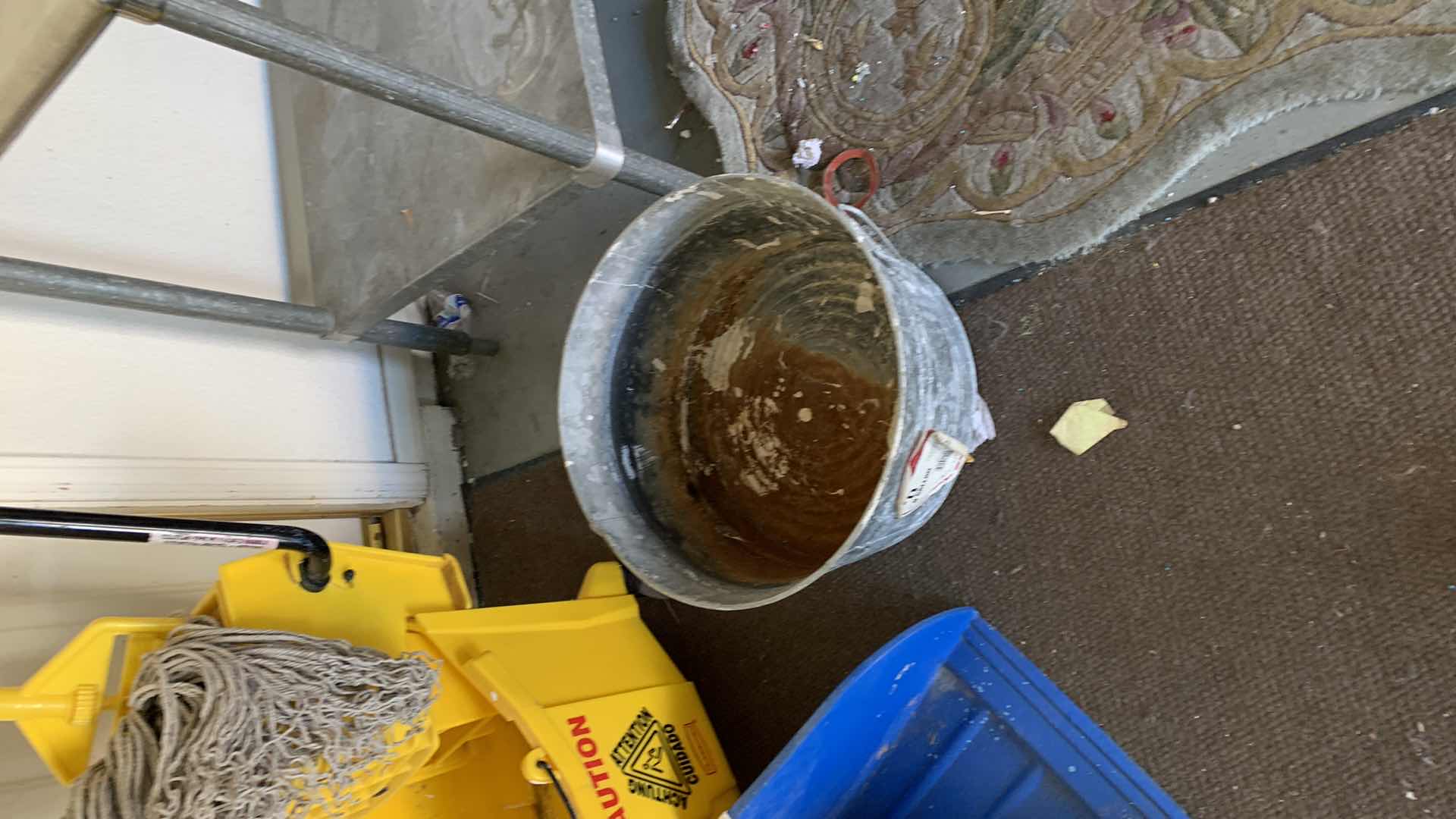 Photo 1 of ASSORTED CLEANING TOOLS, MOP AND BUCKETS.