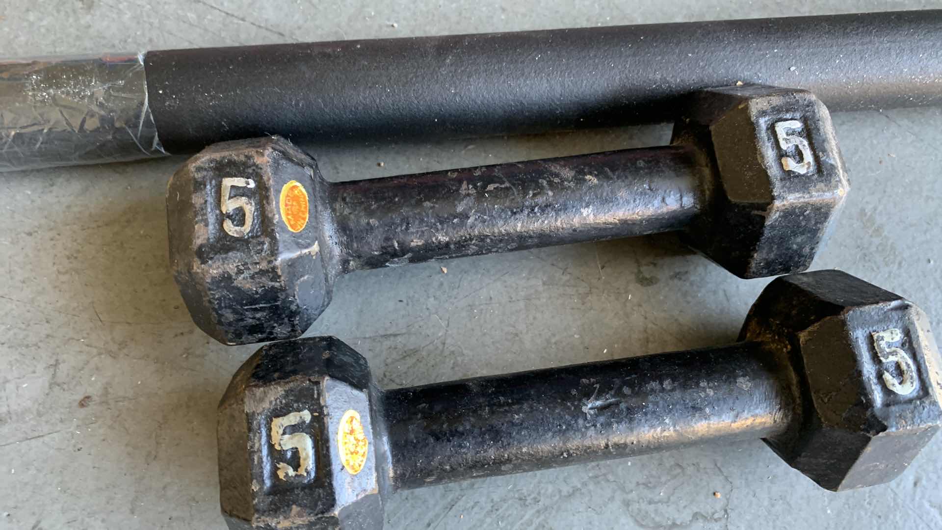 Photo 4 of BODY BAR AND 2-FIVE POUND DUMBBELLS