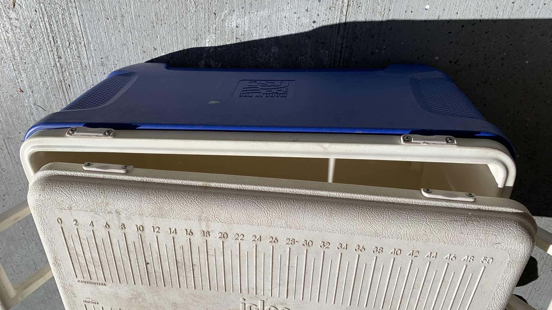 Photo 1 of 5-MESH CAMPING CHAIRS AND A 52 QUART IGLOO COOLER