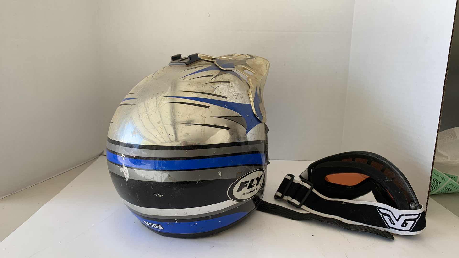 Photo 1 of FLY DIRT BIKE/MOTORCYCLE HELMET. SIZE S AND GOGGLES