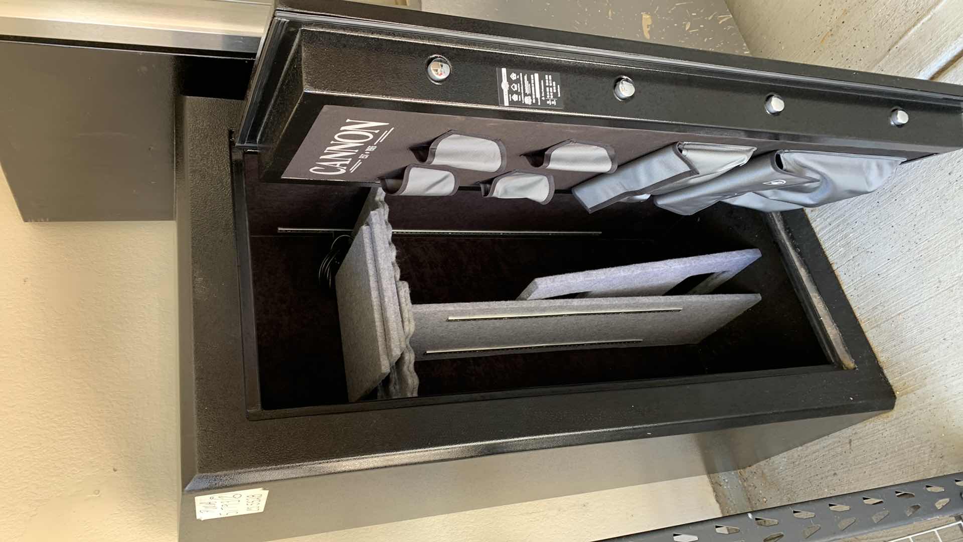 Photo 1 of GUN SAFE-CANNON RELIANT FIRE/WATER RESISTANT, ELECTRONIC LOCK W BACKUP KEY  28 X 20” H 55” 
HEAVY! BRING PROPER LABOR AND TOOLS FOR REMOVAL.