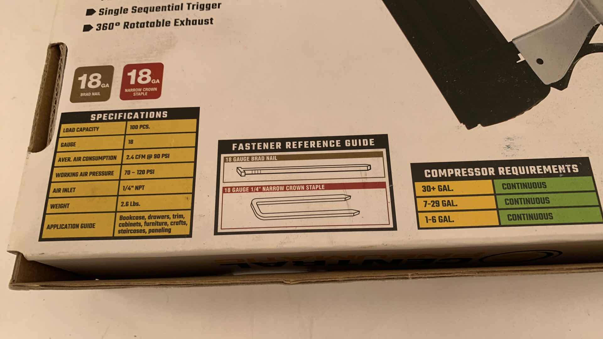 Photo 1 of CENTRAL PNEUMATIC 2-IN-1 AIR NAILER/STAPLER