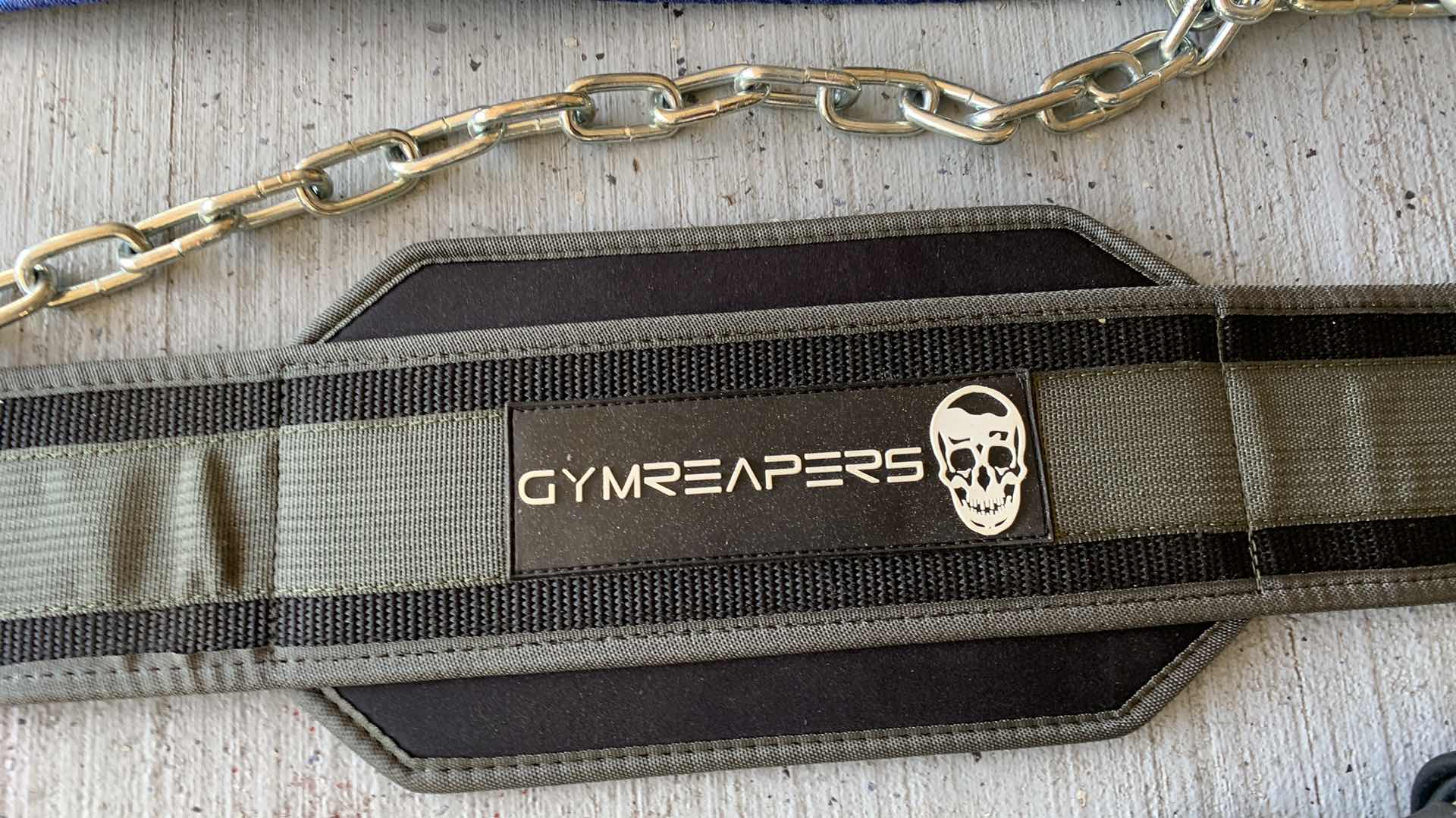 Photo 1 of 2-WEIGHTLIFTING BELTS AND A JUMP ROPE