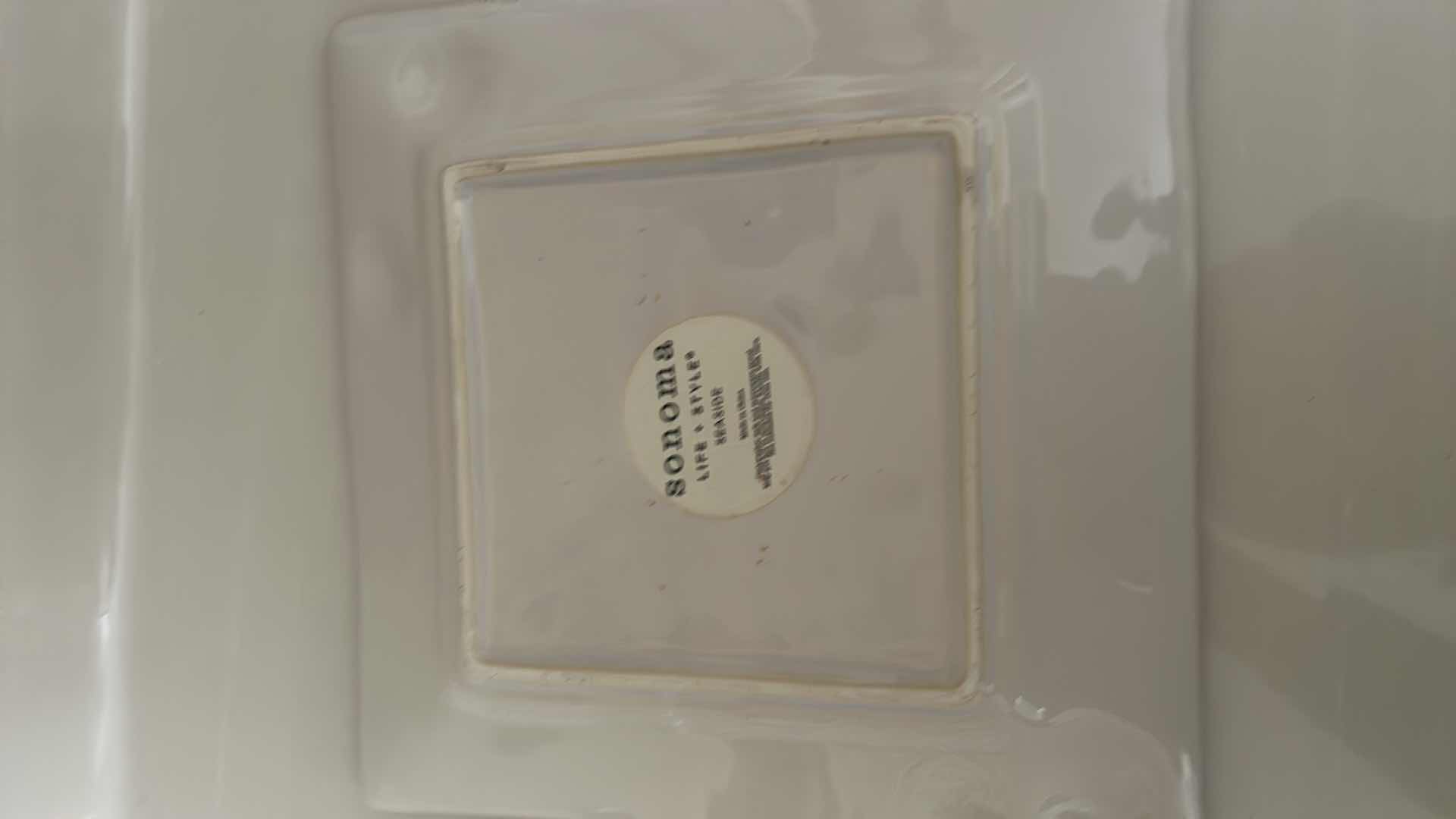 Photo 4 of HOME DECOR -  PORCELAIN SWAN FIGURINES H 16” AND OCEAN THEMED DISH