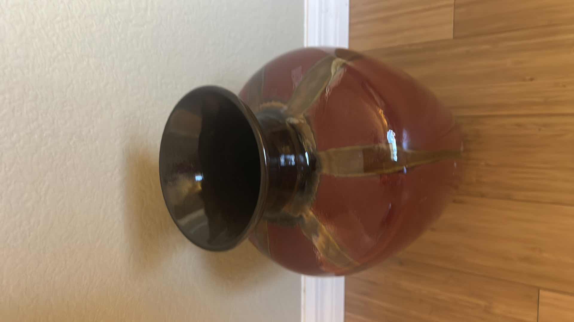 Photo 1 of HOME DECOR CERAMIC GLAZED VASE 14.5", AND BOX  