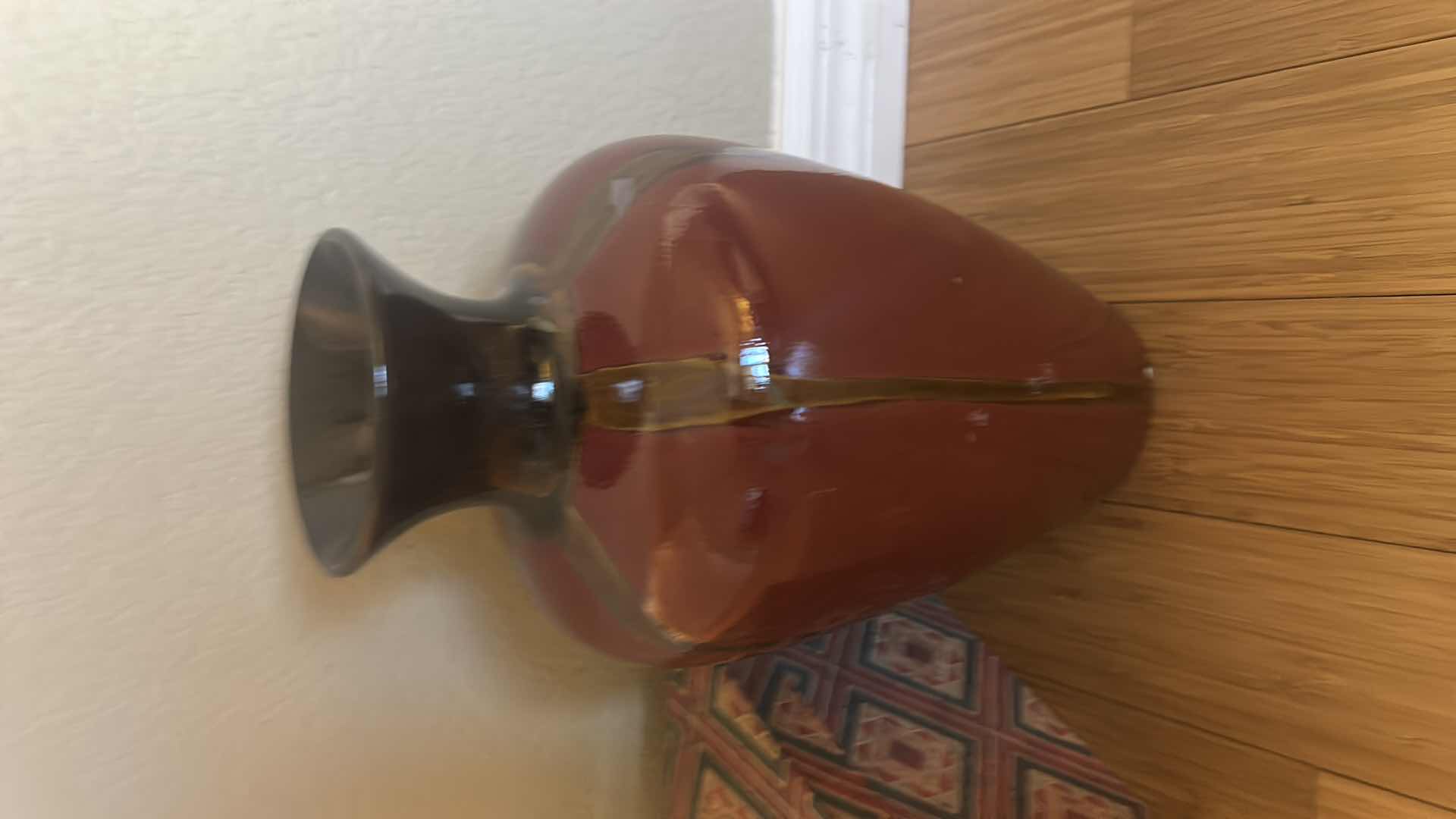 Photo 1 of HOME DECOR CERAMIC GLAZED VASE 14.5", AND BOX  