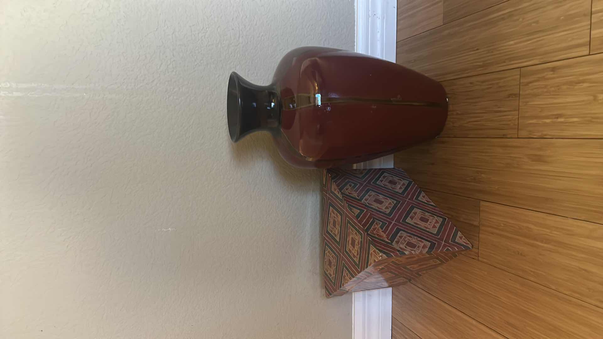 Photo 1 of HOME DECOR CERAMIC GLAZED VASE 14.5", AND BOX  