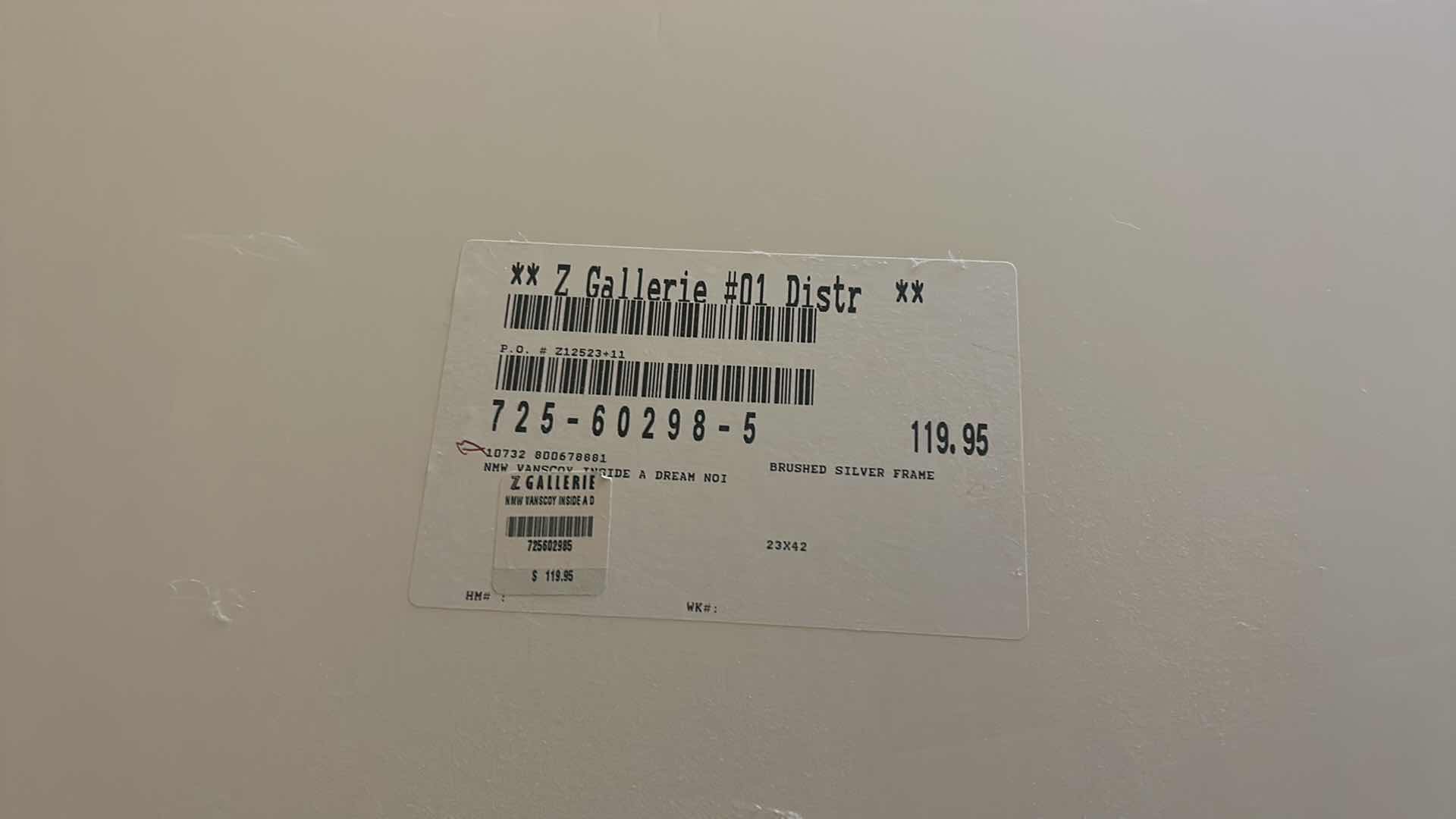 Photo 1 of SILVER FRAMED TREE LINED STREET "INSIDE A DREAM" ARTWORK  40 1/2” x 22 1/2”