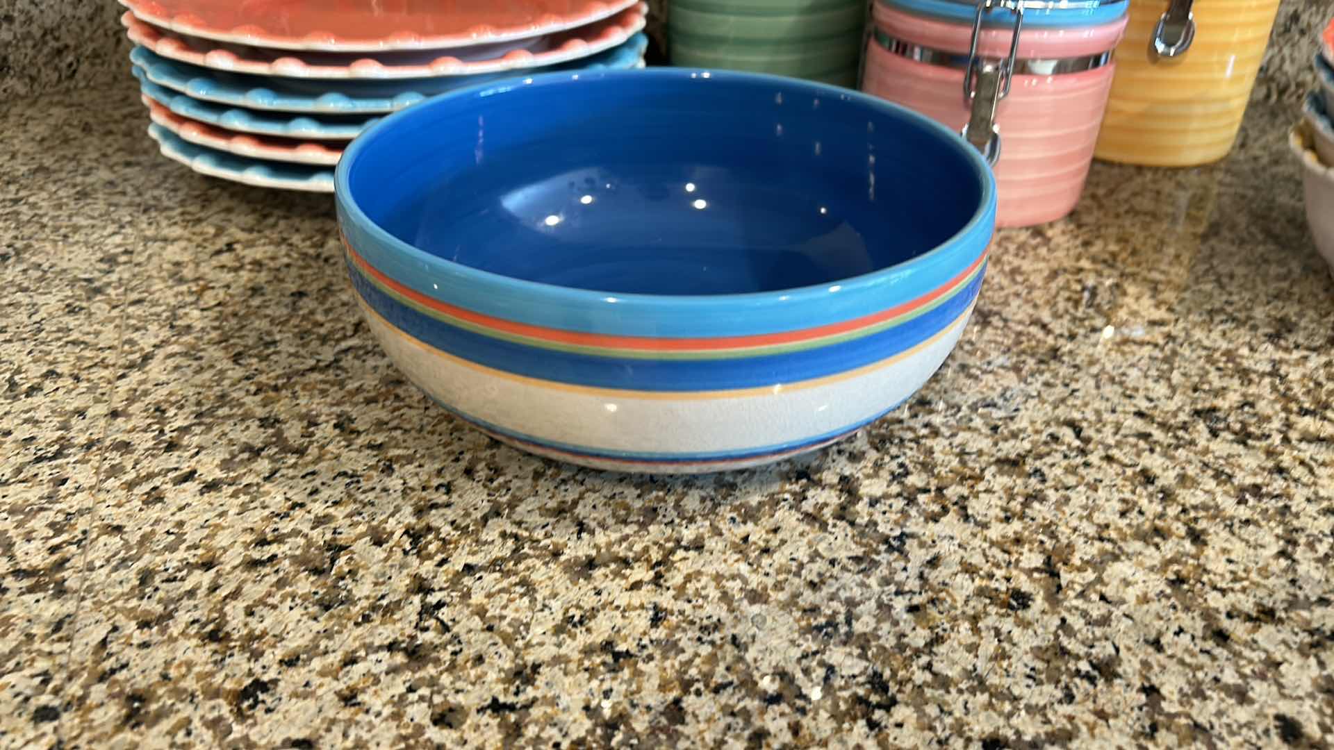 Photo 4 of 14 PCS-COLORFUL CERAMIC DISHES AND CANISTER SET