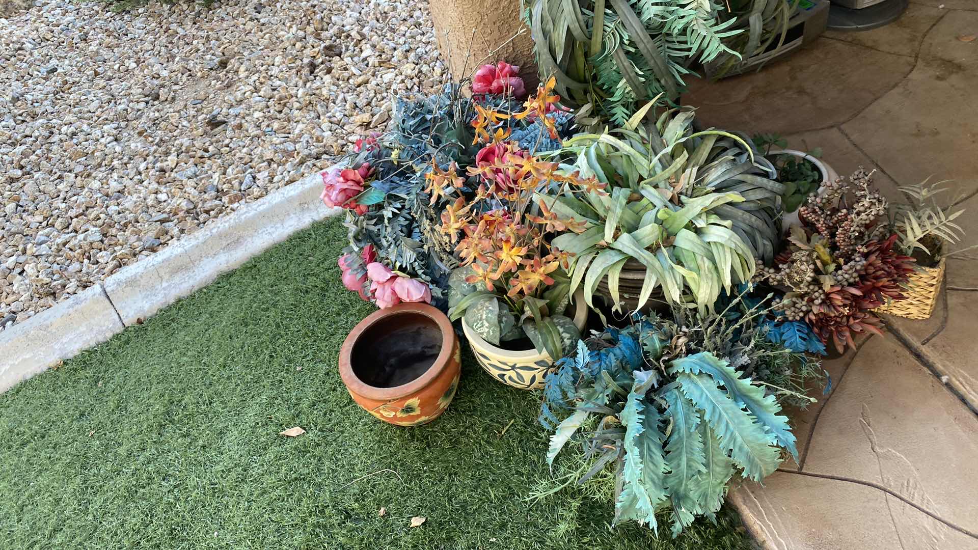 Photo 1 of FAUX PLANTS IN POTS BACKYARD