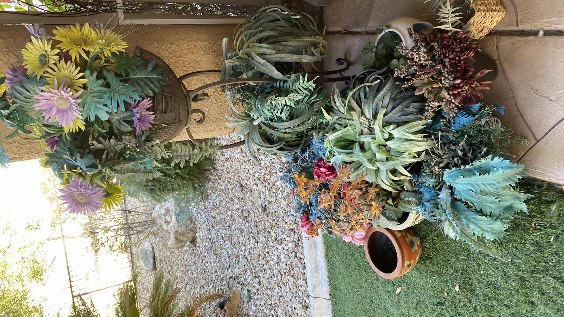 Photo 1 of FAUX PLANTS IN POTS BACKYARD