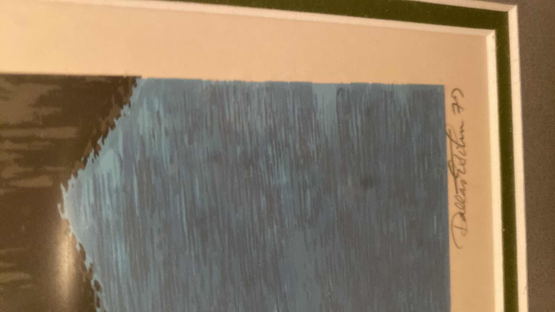 Photo 1 of FRAMED 1977 SIGNED REALIST SERIGRAPH “OVER FRANCE “ 176/200 BY DALLAS JOHN ARTWORK