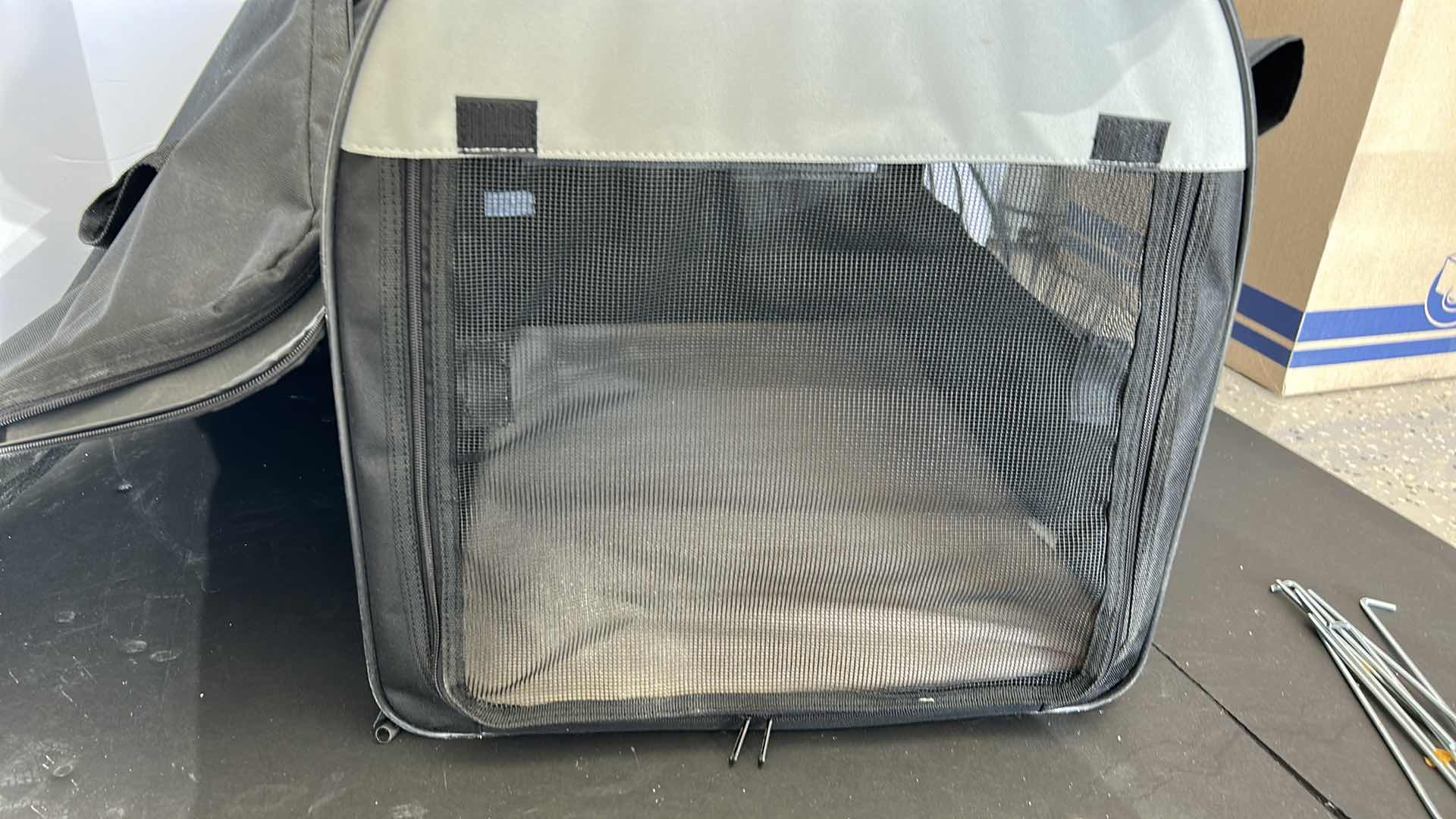 Photo 1 of PET PUP TENT / CARRIER WITH CARRYING CASE AND GROUND SPIKES 18“ x 23“ x 20“