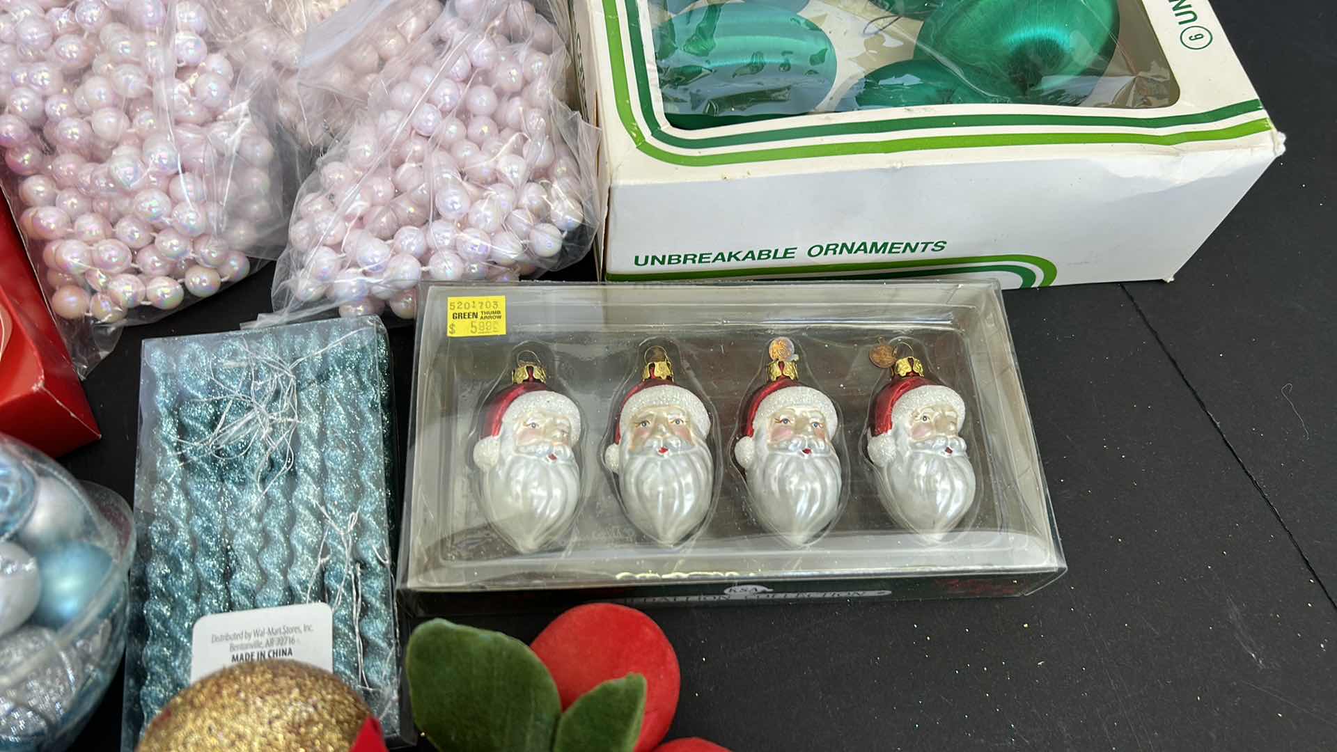 Photo 1 of TOTE OF CHRISTMAS DECORATIONS