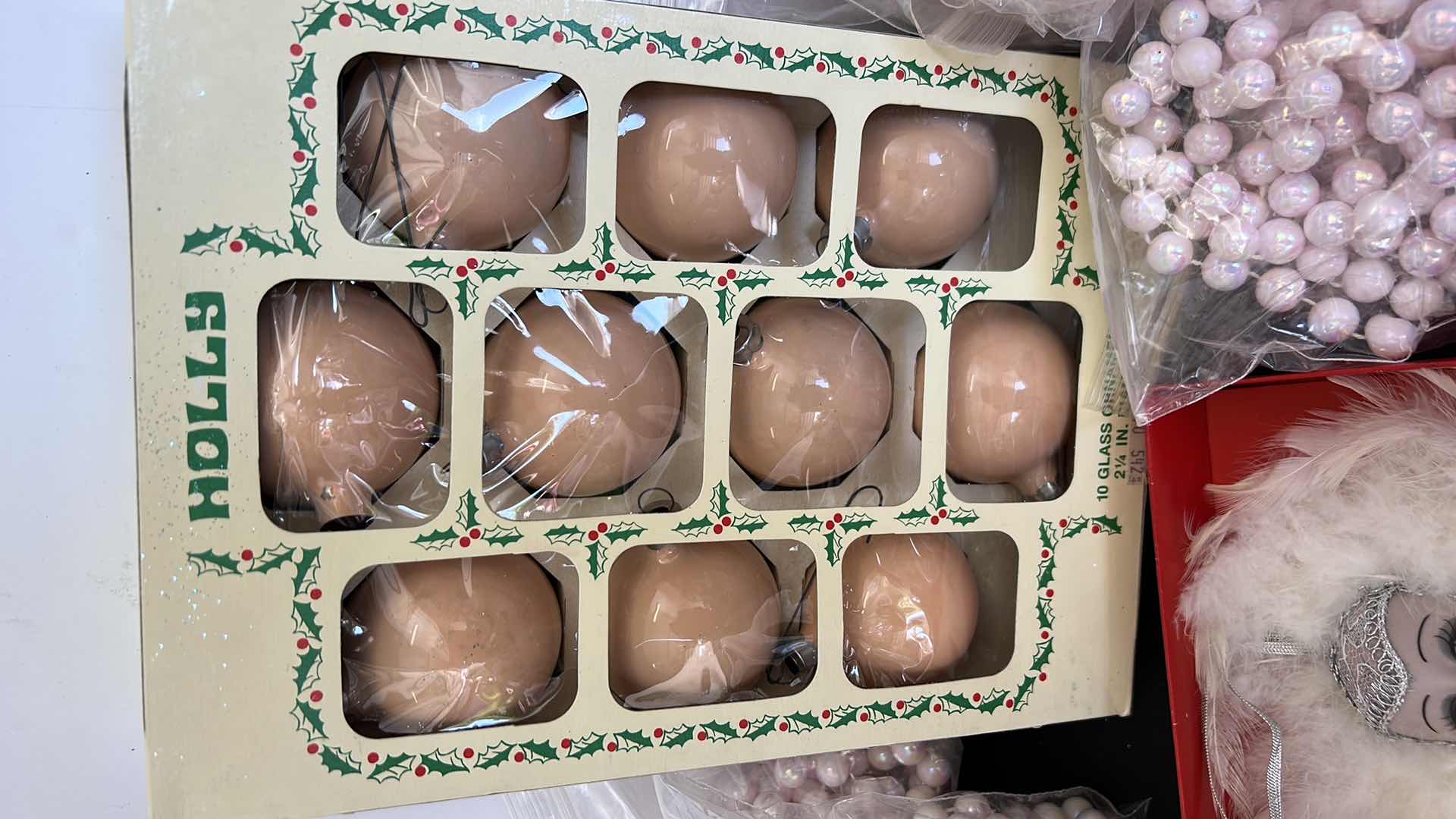 Photo 1 of TOTE OF CHRISTMAS DECORATIONS