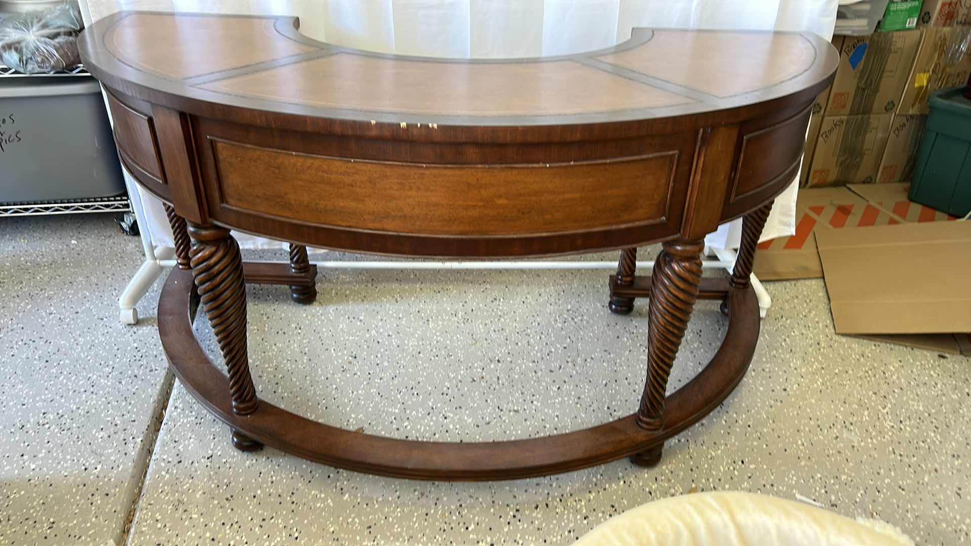 Photo 3 of THOMASVILLE SEMI CIRCLE DESK  67” x 33” x 31”