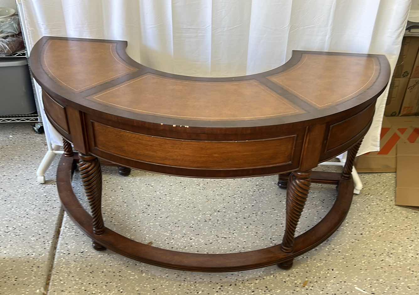 Photo 15 of THOMASVILLE SEMI CIRCLE DESK  67” x 33” x 31”