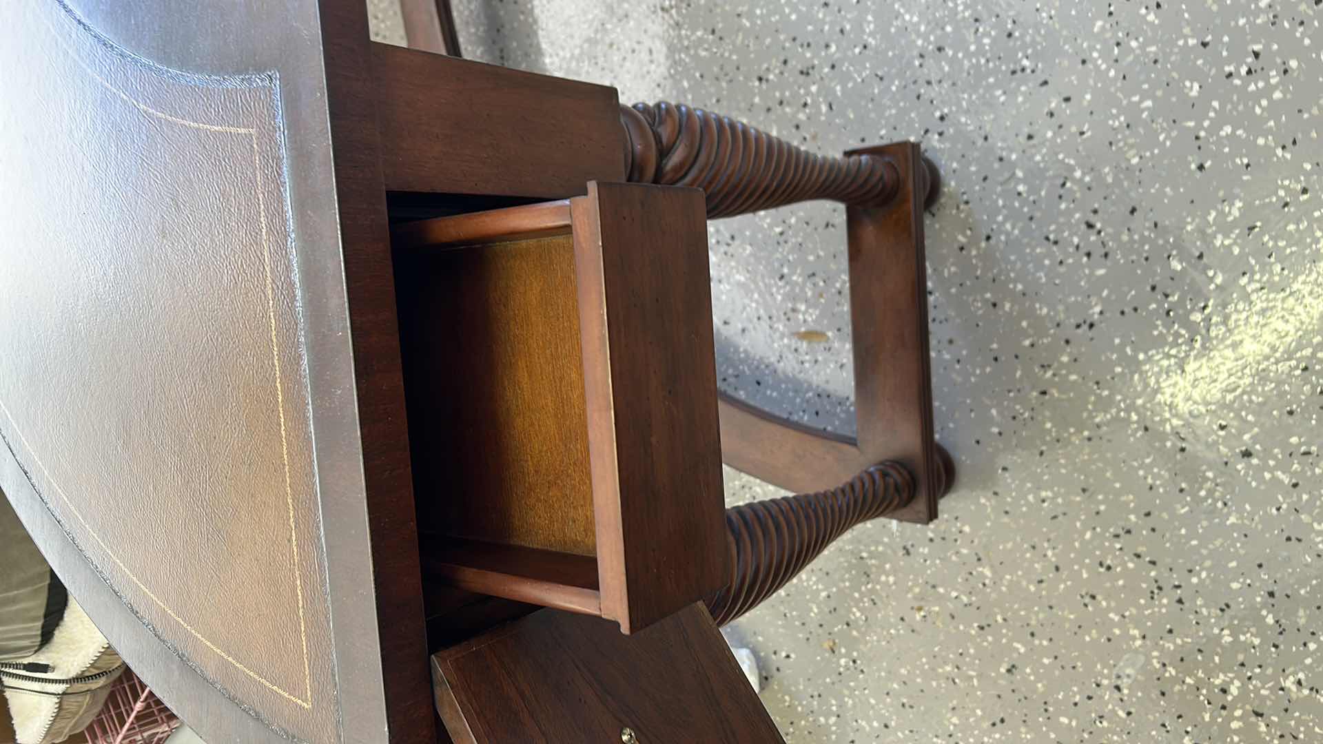 Photo 14 of THOMASVILLE SEMI CIRCLE DESK  67” x 33” x 31”