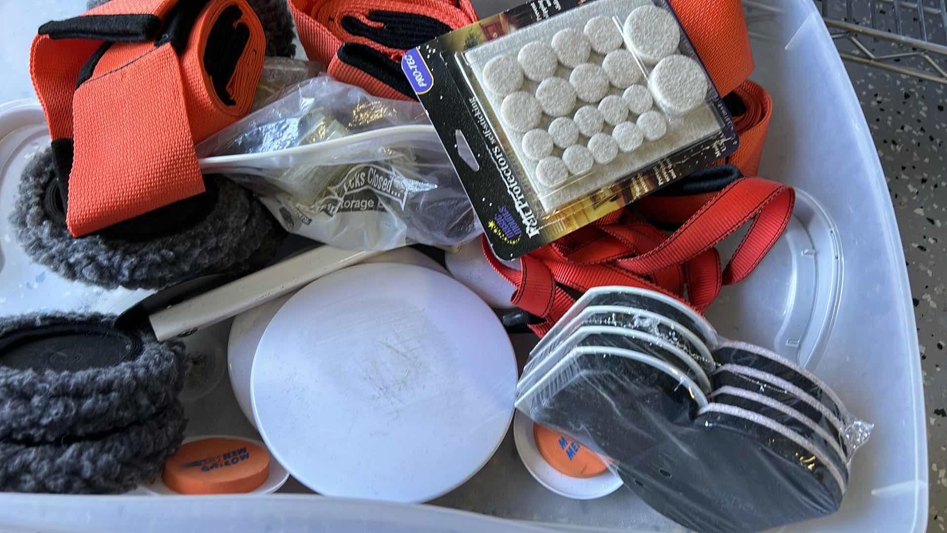 Photo 1 of TOTE FULL OF MOVING FURNITURE TOOLS