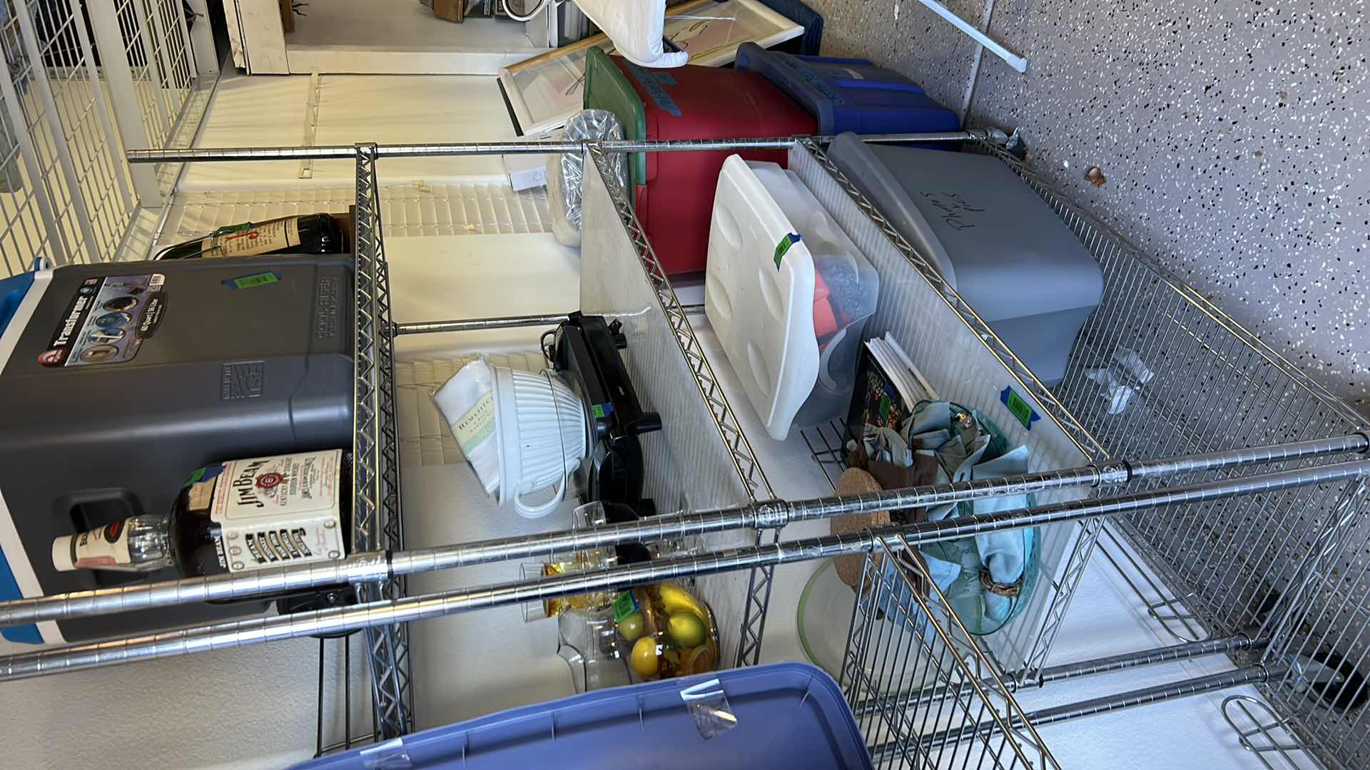 Photo 1 of METAL ROLLING GARAGE RACK 4 SHELVES ( CONTENTS NOT INCLUDED ) 4‘ x 18“ by 6‘ 4 inches