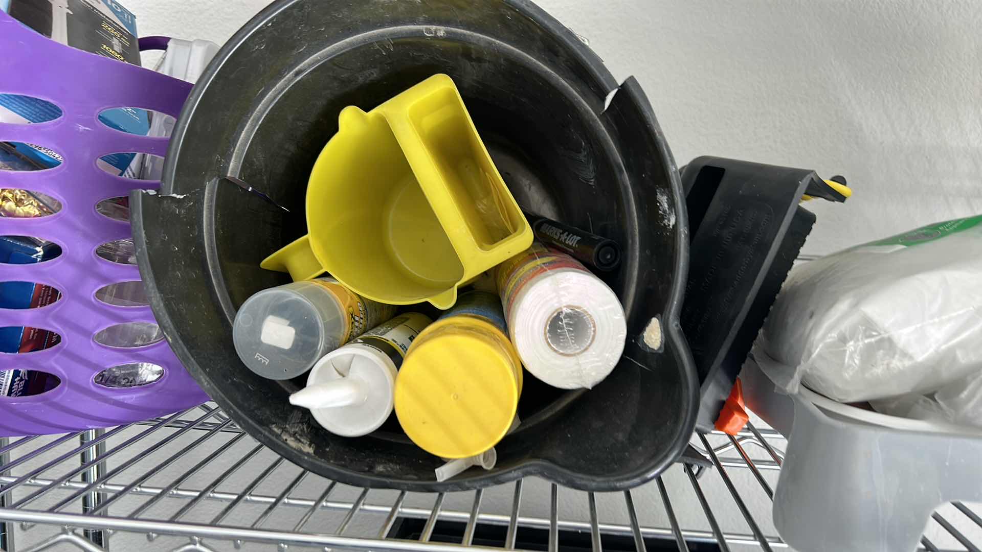 Photo 1 of CONTENTS OF 2 SHELVES-PAINTING SUPPLIES (SHELVING UNIT NOT INCLUDED)